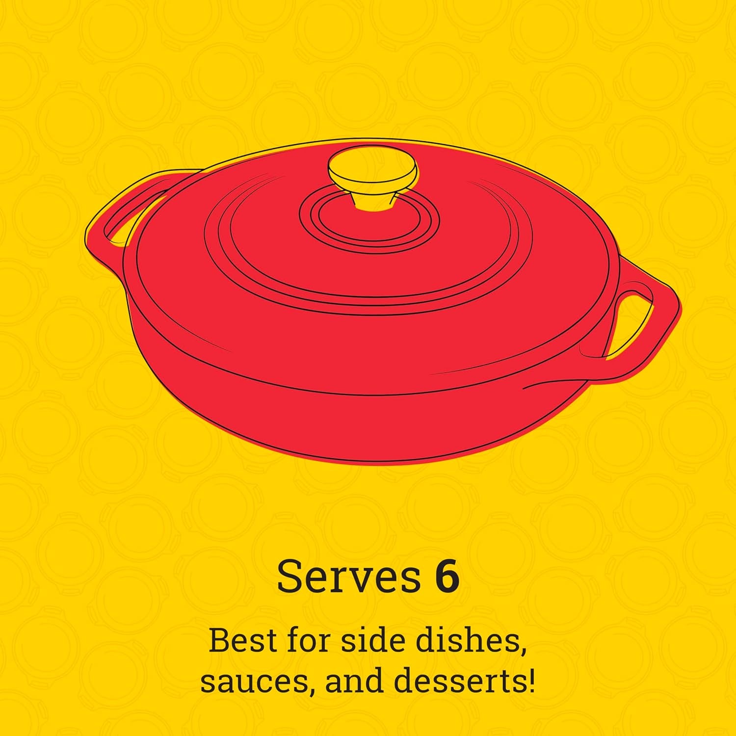 Essential Enamel Braiser - Refrigerator- & Oven-Safe up to 500° F - Heat-Retaining, Induction-Safe & Pfas-Free Enamel Cookware - 3.5 Quart, Island Spice Red