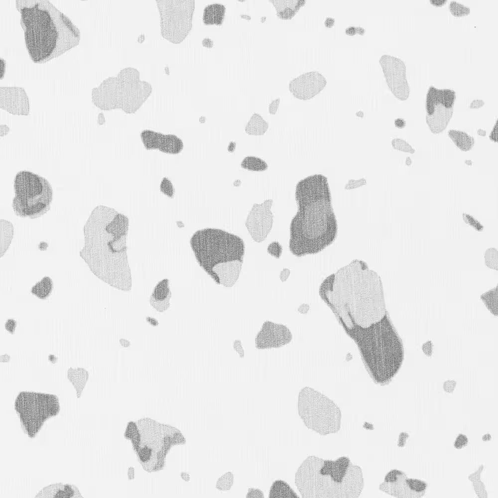 Gray 15.35 In. X 23.62 In. Terrazzo Stone Non Slip Bath Mat